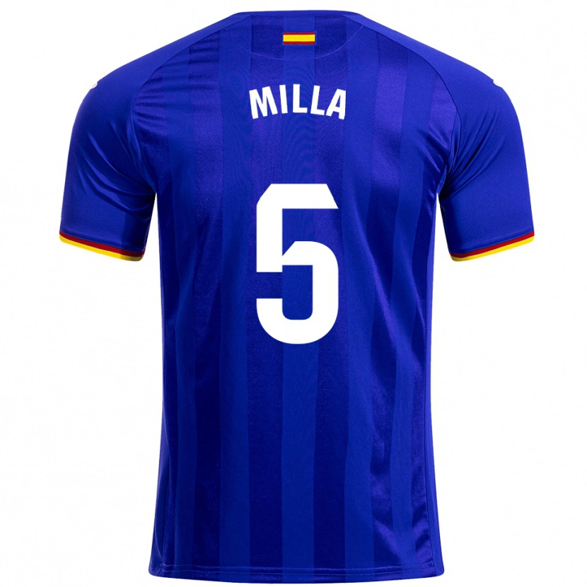 Danxen Dames Luis Milla #5 Blauw Rood Geel Thuisshirt Thuistenue 2025/26 T-Shirt