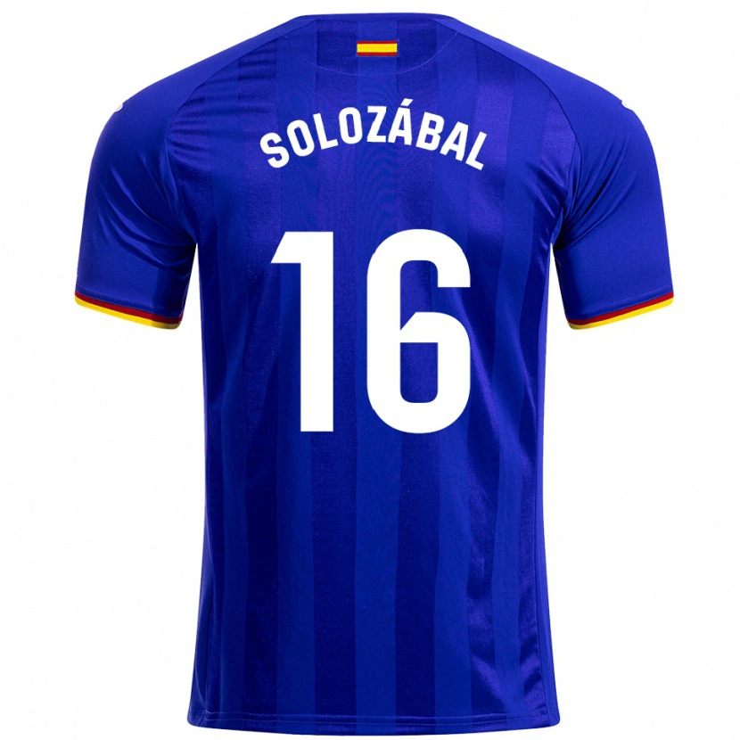 Danxen Dames Hugo Solozábal #16 Blauw Rood Geel Thuisshirt Thuistenue 2025/26 T-Shirt