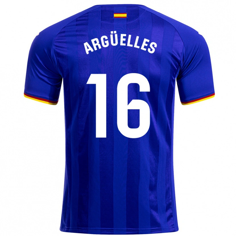 Danxen Dames David Argüelles #16 Blauw Rood Geel Thuisshirt Thuistenue 2025/26 T-Shirt