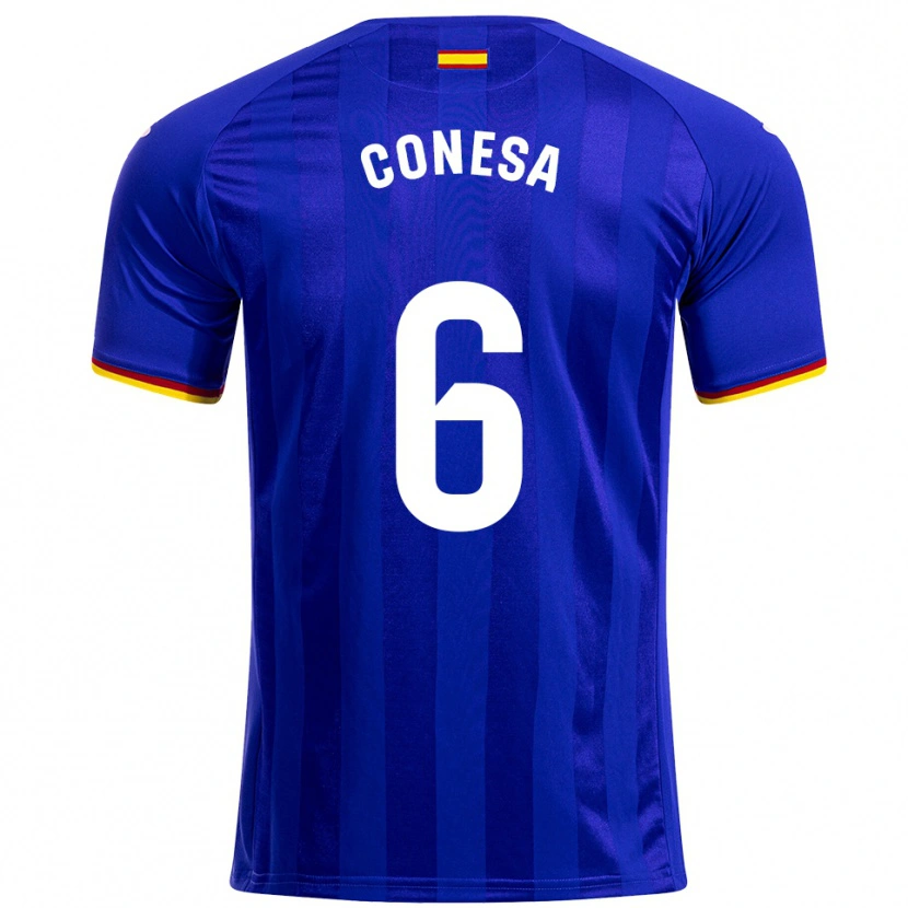 Danxen Dames Nico Conesa #6 Blauw Rood Geel Thuisshirt Thuistenue 2025/26 T-Shirt