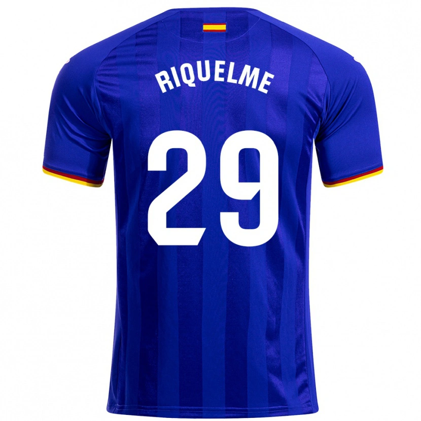 Danxen Dames Adrián Riquelme #29 Blauw Rood Geel Thuisshirt Thuistenue 2025/26 T-Shirt