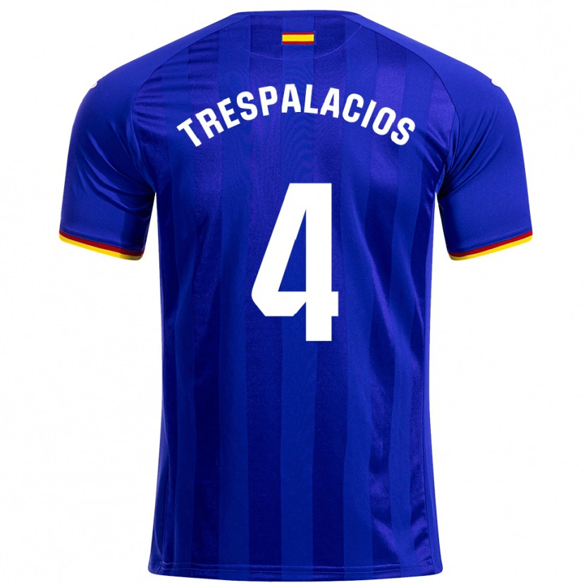 Danxen Dames Adrián Trespalacios #4 Blauw Rood Geel Thuisshirt Thuistenue 2025/26 T-Shirt