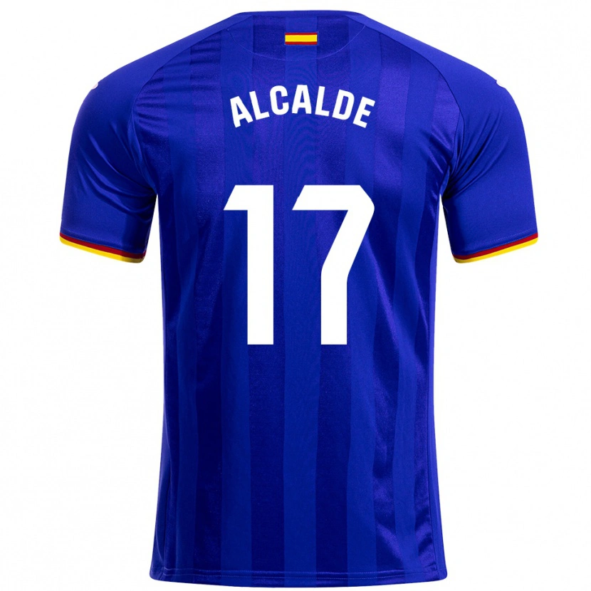 Danxen Dames Jacobo Alcalde #17 Blauw Rood Geel Thuisshirt Thuistenue 2025/26 T-Shirt