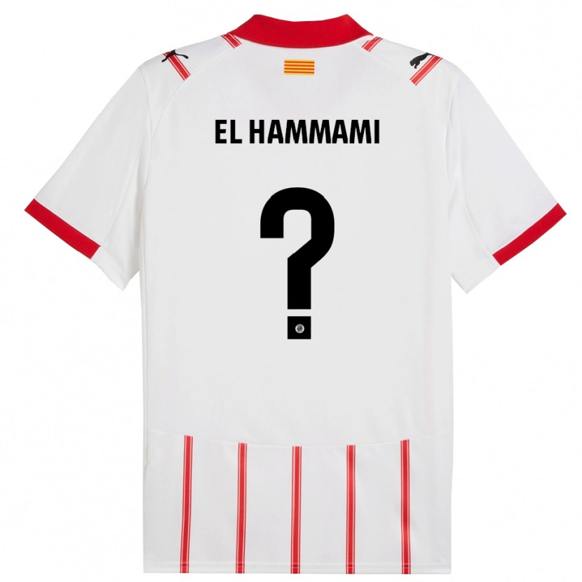 Danxen Dames Ayoub El Hammami #0 Wit Rood Thuisshirt Thuistenue 2025/26 T-Shirt