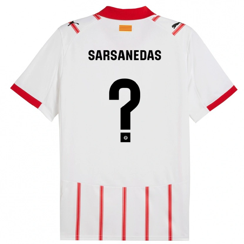 Danxen Dames Joao Sarsanedas #0 Wit Rood Thuisshirt Thuistenue 2025/26 T-Shirt