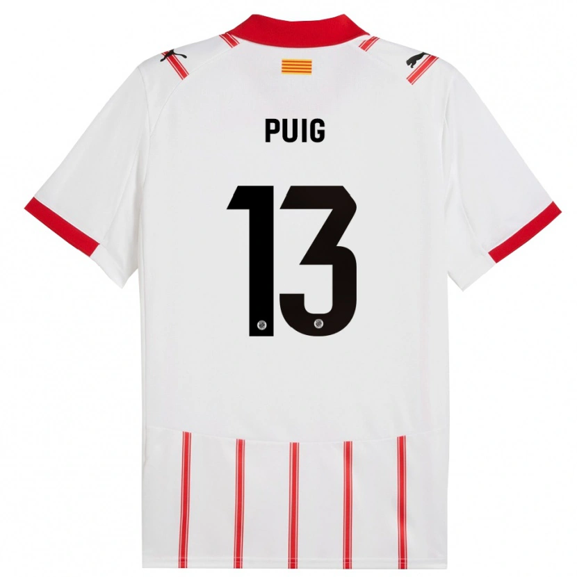 Danxen Dames Sergi Puig #13 Wit Rood Thuisshirt Thuistenue 2025/26 T-Shirt
