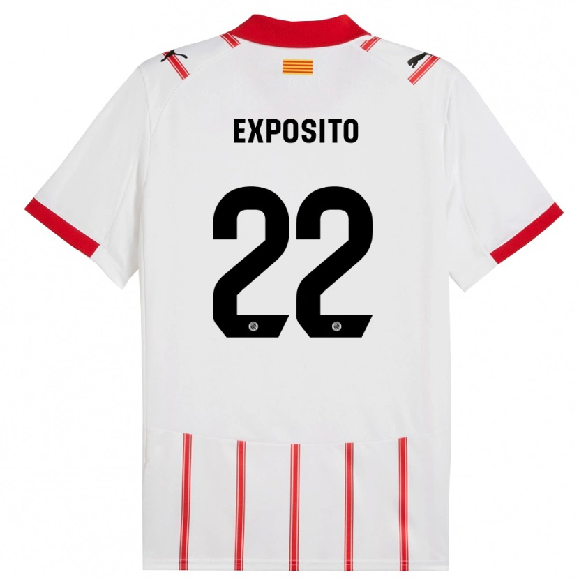 Danxen Dames Samu Expósito #22 Wit Rood Thuisshirt Thuistenue 2025/26 T-Shirt