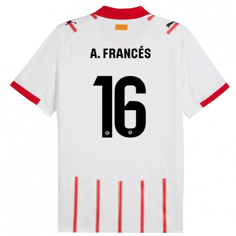 Danxen Dames Alejandro Francés #16 Wit Rood Thuisshirt Thuistenue 2025/26 T-Shirt