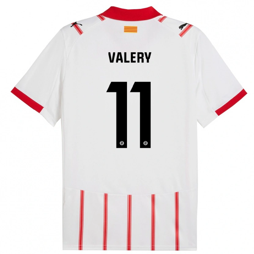 Danxen Dames Valery Fernández #11 Wit Rood Thuisshirt Thuistenue 2025/26 T-Shirt