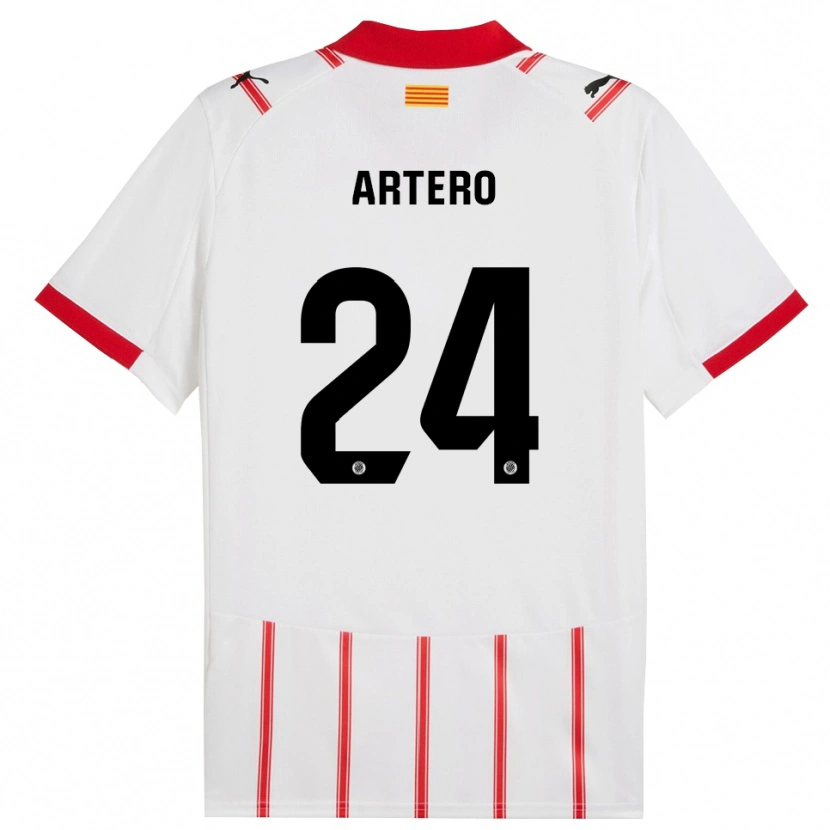 Danxen Dames Ricard Artero #24 Wit Rood Thuisshirt Thuistenue 2025/26 T-Shirt