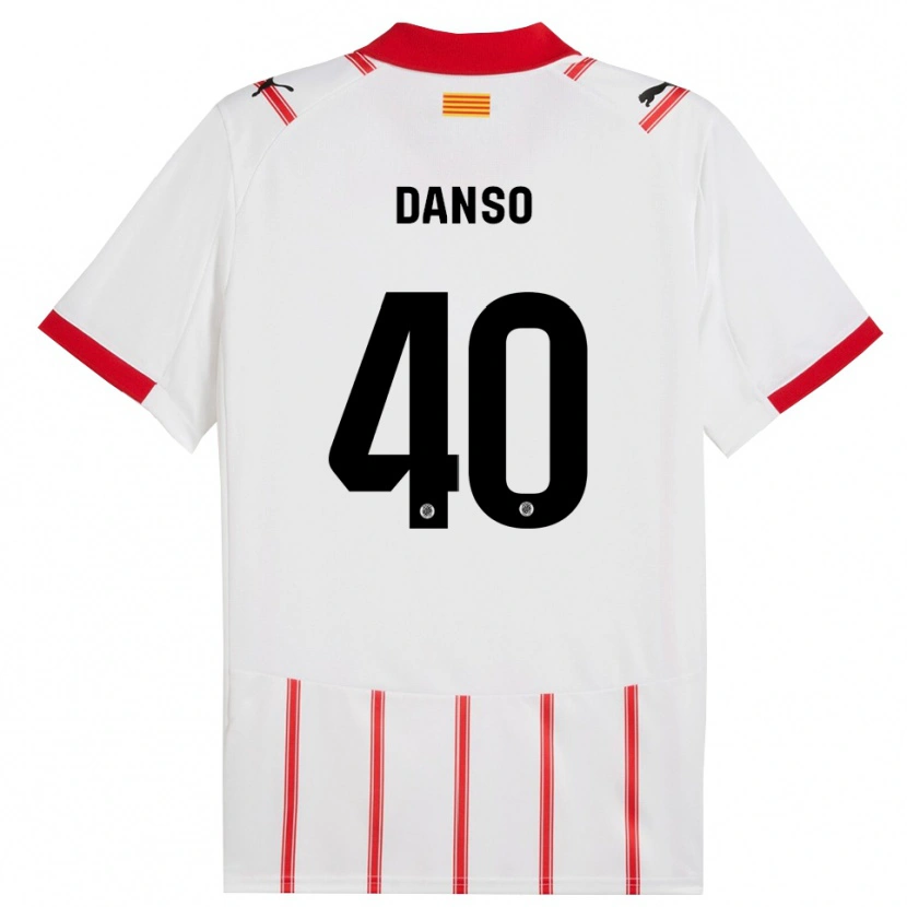 Danxen Dames Jordi Danso #40 Wit Rood Thuisshirt Thuistenue 2025/26 T-Shirt