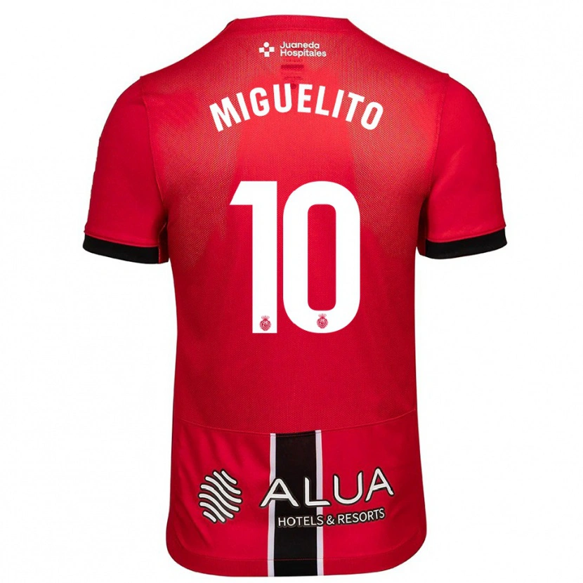 Danxen Dames Miguelito #10 Rood Zwart Thuisshirt Thuistenue 2025/26 T-Shirt