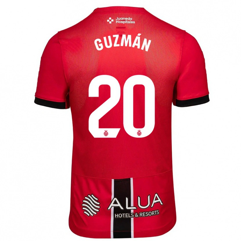 Danxen Dames Samuel Guzmán #20 Rood Zwart Thuisshirt Thuistenue 2025/26 T-Shirt