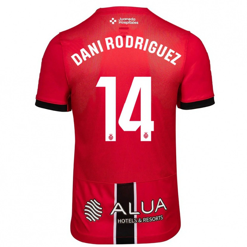 Danxen Dames Dani Rodríguez #14 Rood Zwart Thuisshirt Thuistenue 2025/26 T-Shirt