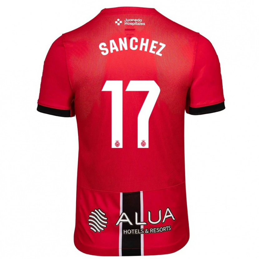 Danxen Dames Avelino Sánchez #17 Rood Zwart Thuisshirt Thuistenue 2025/26 T-Shirt