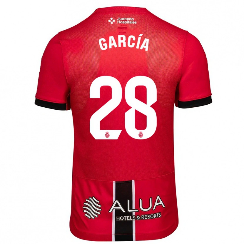 Danxen Dames Jandro García #28 Rood Zwart Thuisshirt Thuistenue 2025/26 T-Shirt