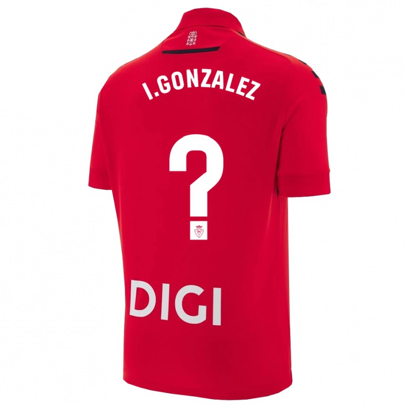 Danxen Dames Iker González #0 Rood Zwart Thuisshirt Thuistenue 2025/26 T-Shirt