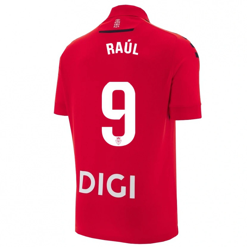 Danxen Dames Raúl García #9 Rood Zwart Thuisshirt Thuistenue 2025/26 T-Shirt