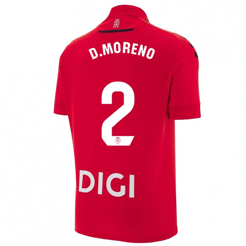 Danxen Dames Diego Moreno #2 Rood Zwart Thuisshirt Thuistenue 2025/26 T-Shirt