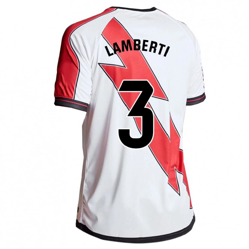 Danxen Dames Luca Lamberti #3 Wit Rood Thuisshirt Thuistenue 2025/26 T-Shirt