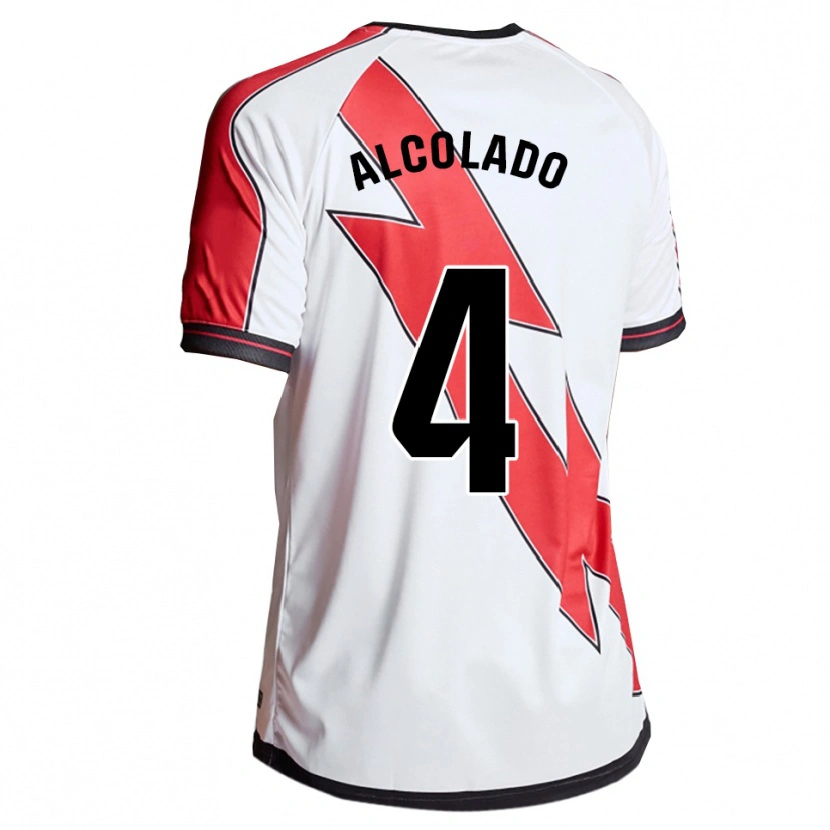 Danxen Dames Jaime Alcolado #4 Wit Rood Thuisshirt Thuistenue 2025/26 T-Shirt
