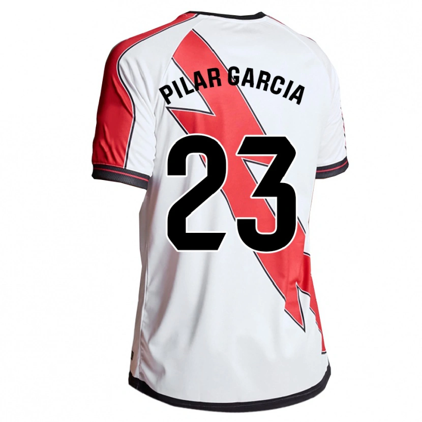 Danxen Dames María Pilar García Villalba #23 Wit Rood Thuisshirt Thuistenue 2025/26 T-Shirt
