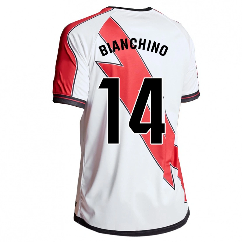 Danxen Dames Nicolò Bianchino #14 Wit Rood Thuisshirt Thuistenue 2025/26 T-Shirt