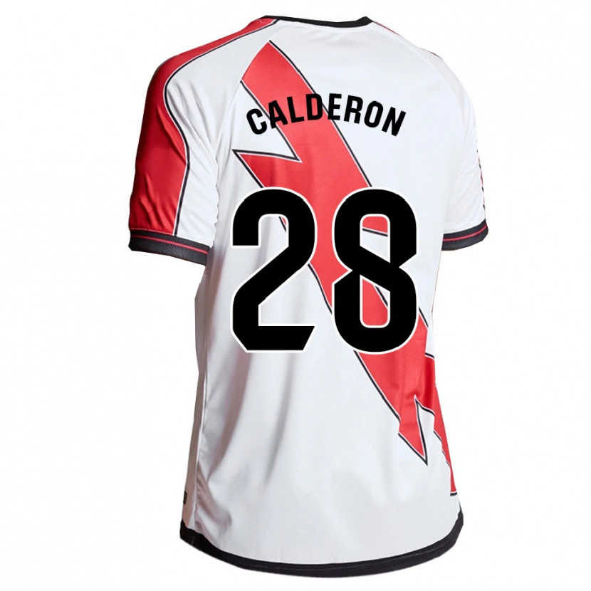 Danxen Dames Esther Calderón #28 Wit Rood Thuisshirt Thuistenue 2025/26 T-Shirt