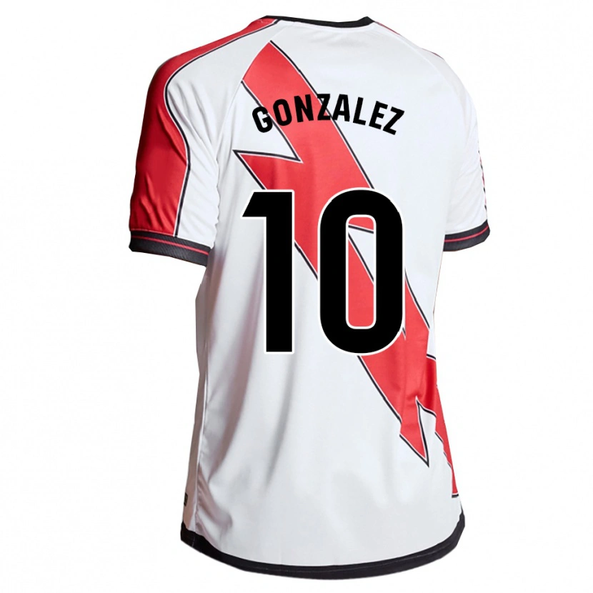Danxen Dames Alba Gonzalez Perez #10 Wit Rood Thuisshirt Thuistenue 2025/26 T-Shirt