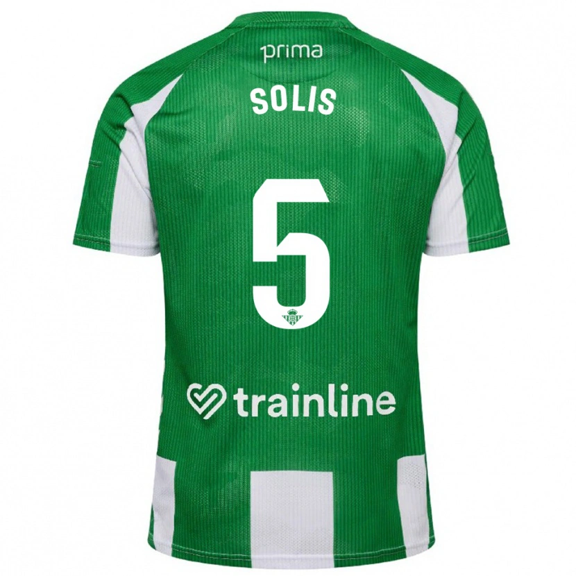 Danxen Dames Marcos Solís #5 Groen Wit Thuisshirt Thuistenue 2025/26 T-Shirt