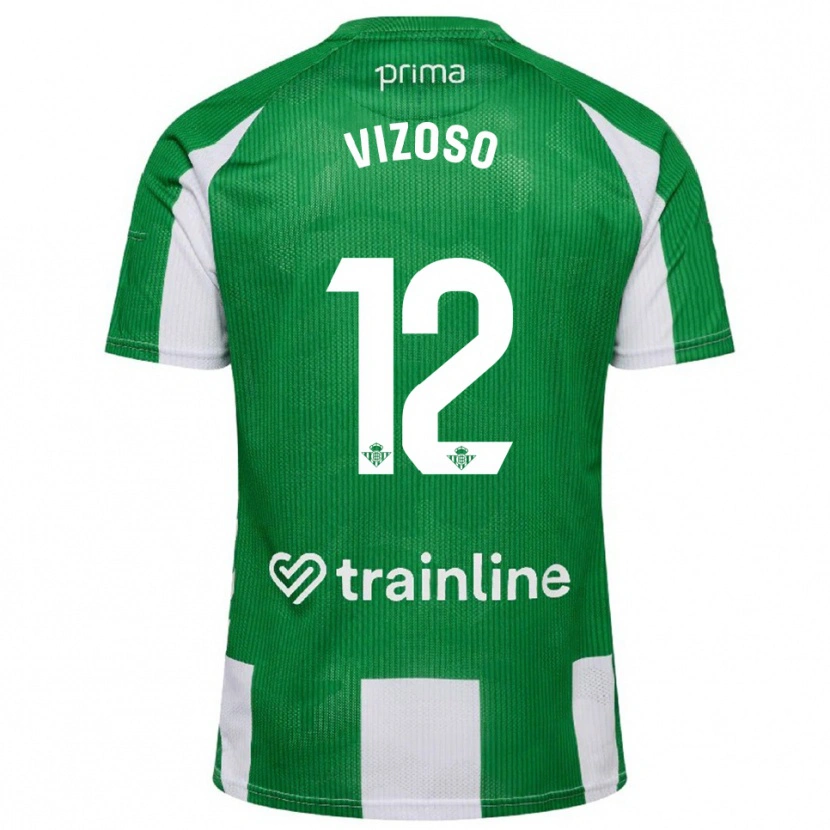 Danxen Dames Paula Vizoso Prieto #12 Groen Wit Thuisshirt Thuistenue 2025/26 T-Shirt