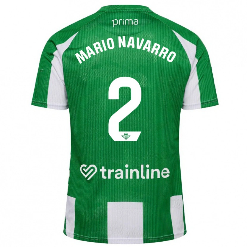 Danxen Dames Mario Navarro #2 Groen Wit Thuisshirt Thuistenue 2025/26 T-Shirt