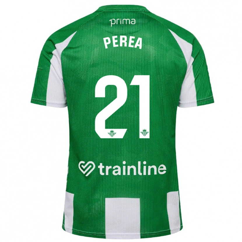 Danxen Dames Paula Perea #21 Groen Wit Thuisshirt Thuistenue 2025/26 T-Shirt