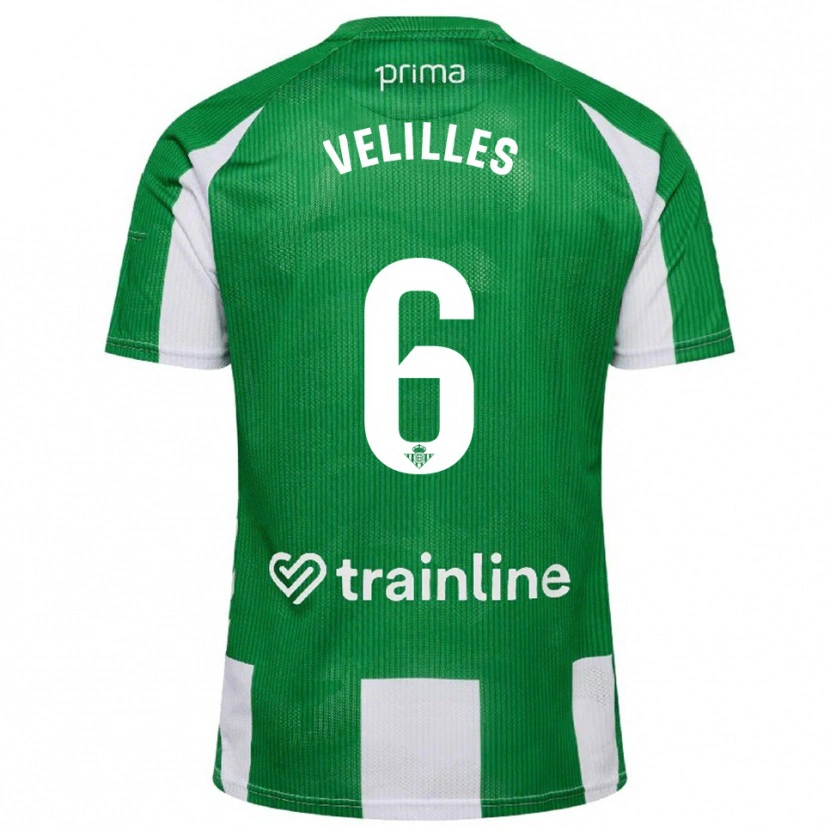Danxen Dames Luis Velilles #6 Groen Wit Thuisshirt Thuistenue 2025/26 T-Shirt