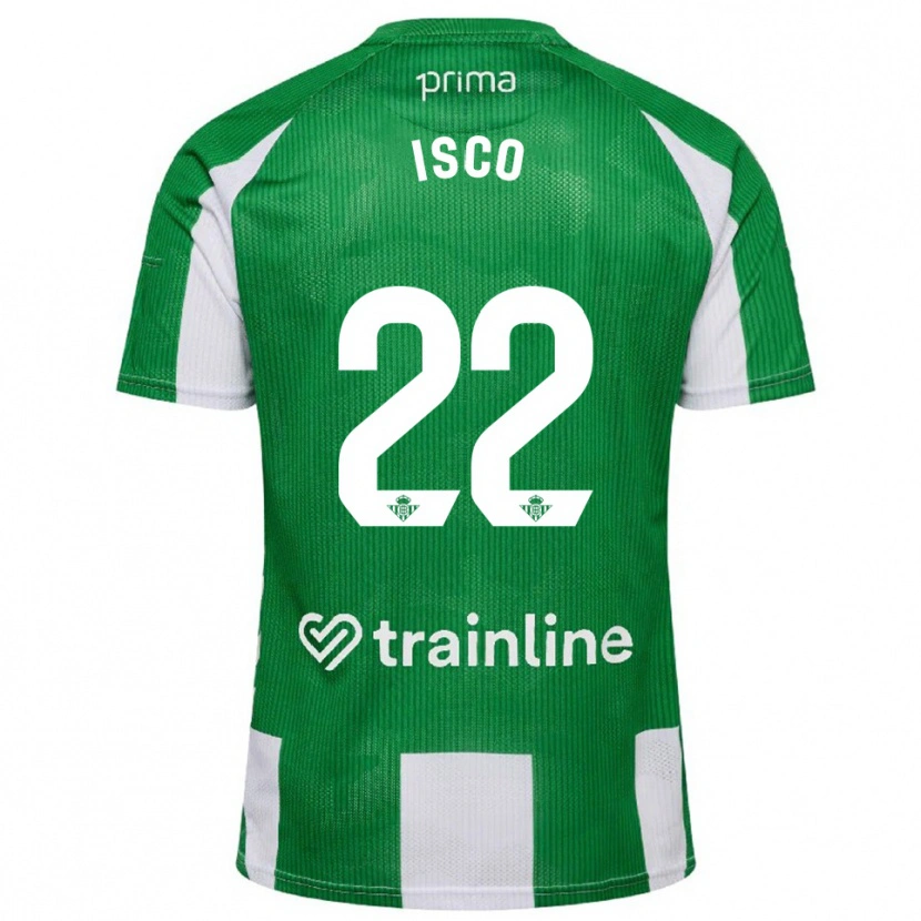Danxen Dames Isco #22 Groen Wit Thuisshirt Thuistenue 2025/26 T-Shirt
