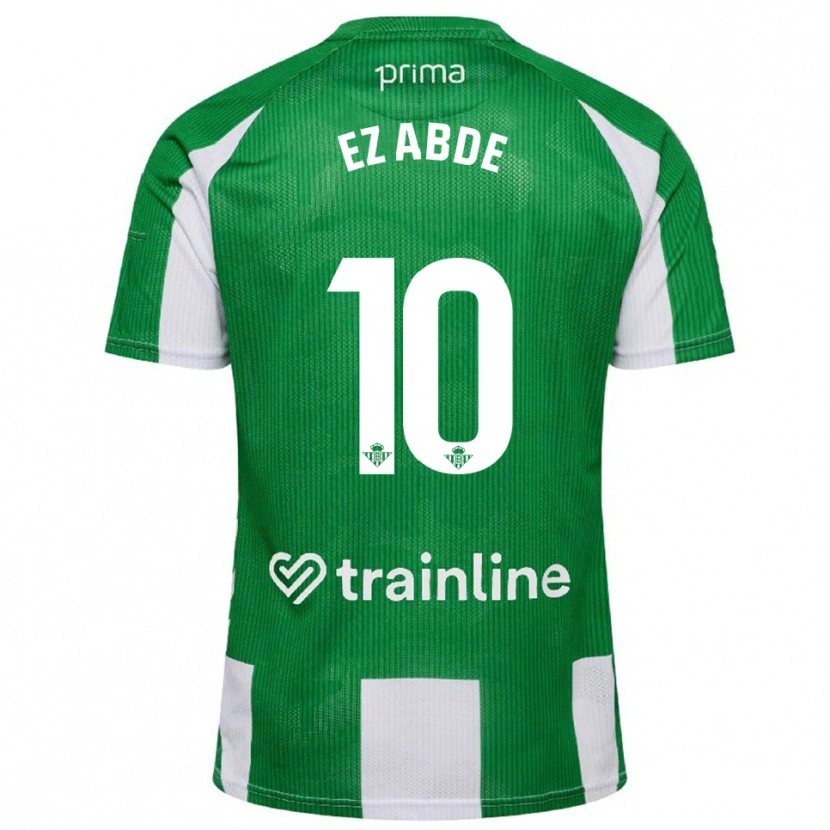 Danxen Dames Abde Ezzalzouli #10 Groen Wit Thuisshirt Thuistenue 2025/26 T-Shirt