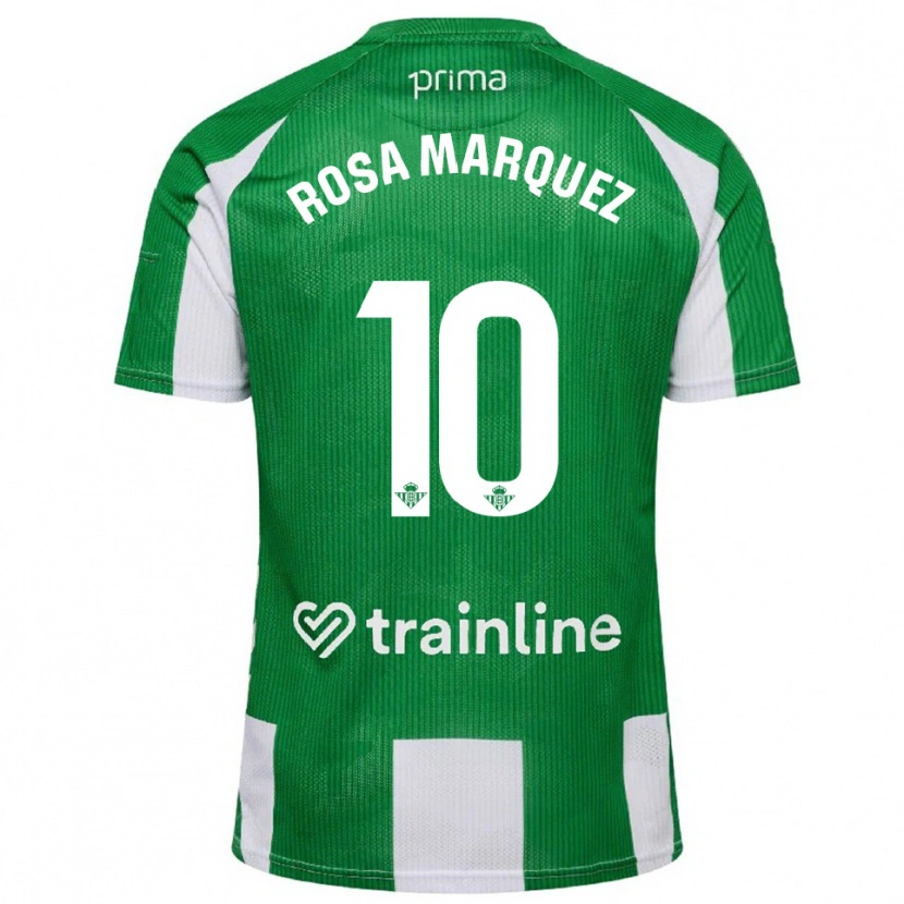Danxen Dames Rosa Márquez Baena #10 Groen Wit Thuisshirt Thuistenue 2025/26 T-Shirt