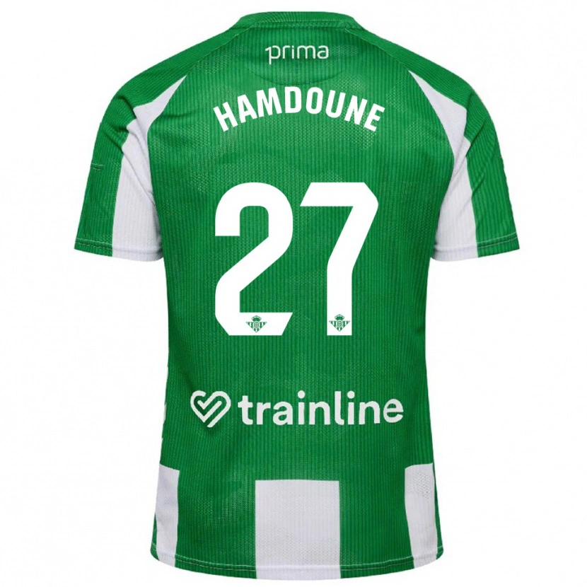 Danxen Dames Mohamed Hamdoune #27 Groen Wit Thuisshirt Thuistenue 2025/26 T-Shirt