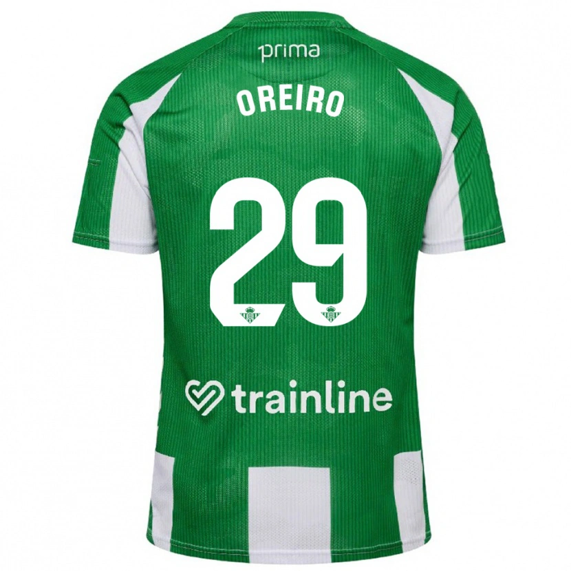 Danxen Dames Jorge Oreiro #29 Groen Wit Thuisshirt Thuistenue 2025/26 T-Shirt
