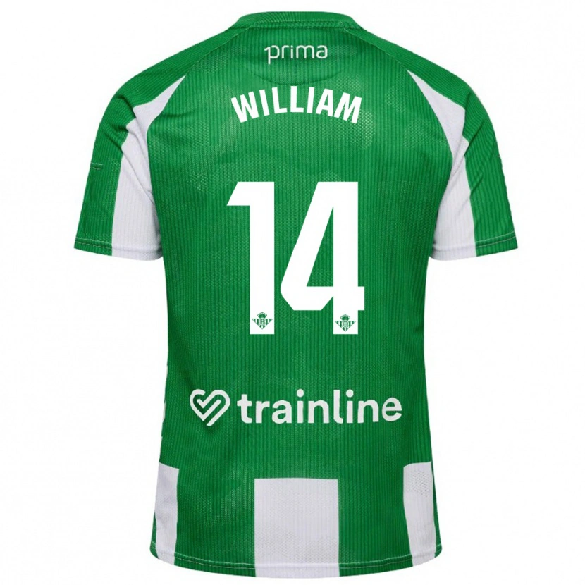 Danxen Dames William Carvalho #14 Groen Wit Thuisshirt Thuistenue 2025/26 T-Shirt