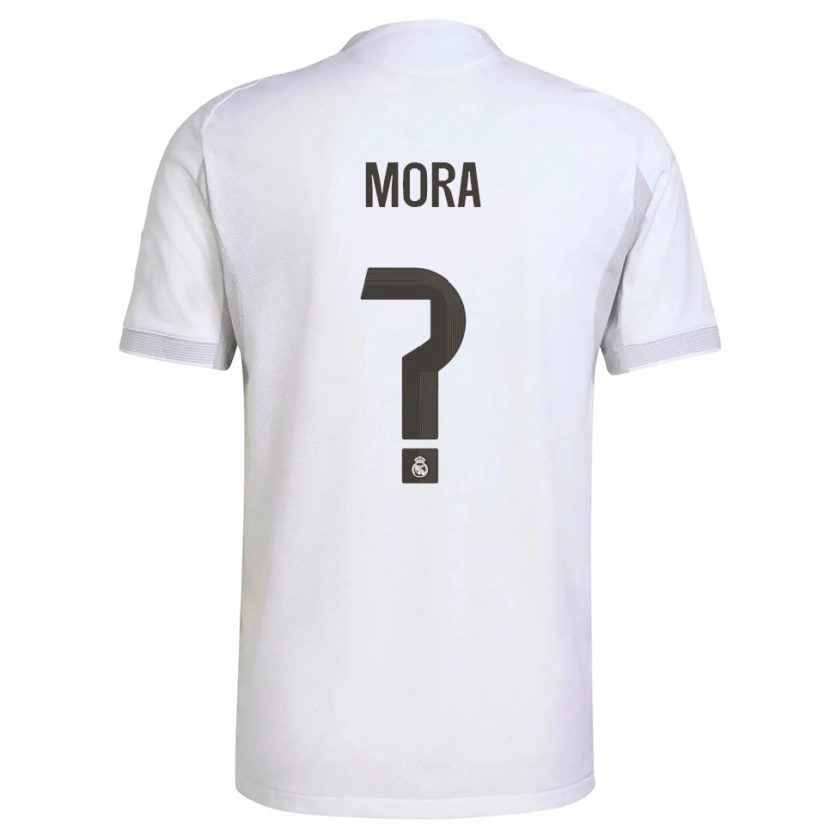 Danxen Dames Álex Mora #0 Wit Geel Thuisshirt Thuistenue 2025/26 T-Shirt