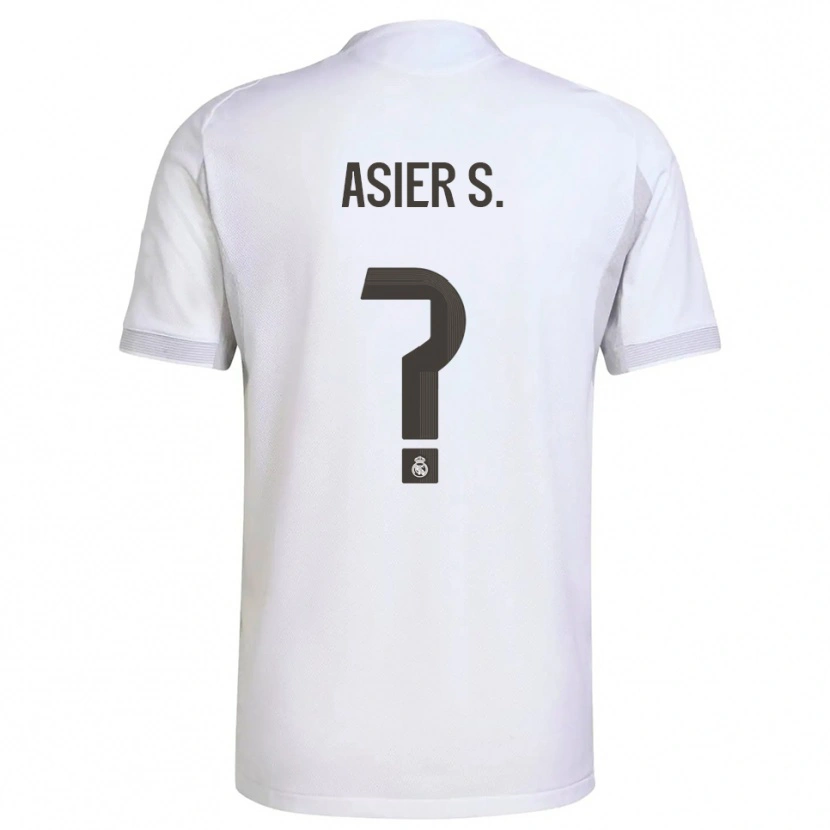 Danxen Dames Asier Sánchez #0 Wit Geel Thuisshirt Thuistenue 2025/26 T-Shirt