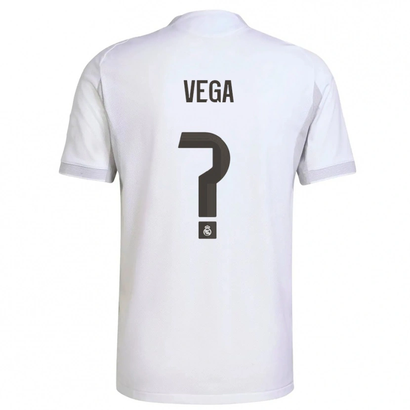 Danxen Dames Álvaro Vega #0 Wit Geel Thuisshirt Thuistenue 2025/26 T-Shirt