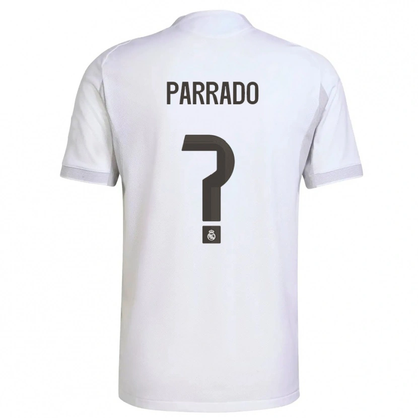 Danxen Dames Diego Parrado #0 Wit Geel Thuisshirt Thuistenue 2025/26 T-Shirt
