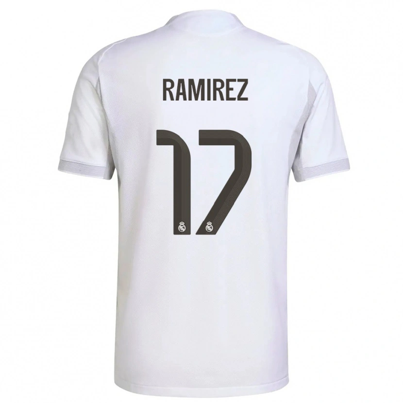 Danxen Dames Darío Ramírez #17 Wit Geel Thuisshirt Thuistenue 2025/26 T-Shirt