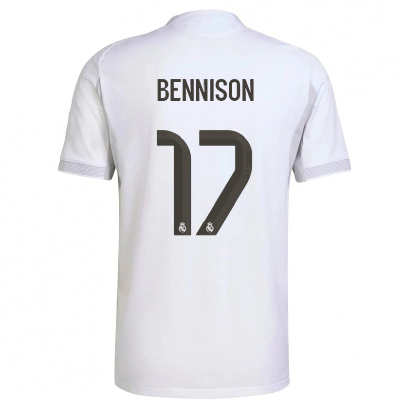 Danxen Dames Hanna Bennison #17 Wit Geel Thuisshirt Thuistenue 2025/26 T-Shirt