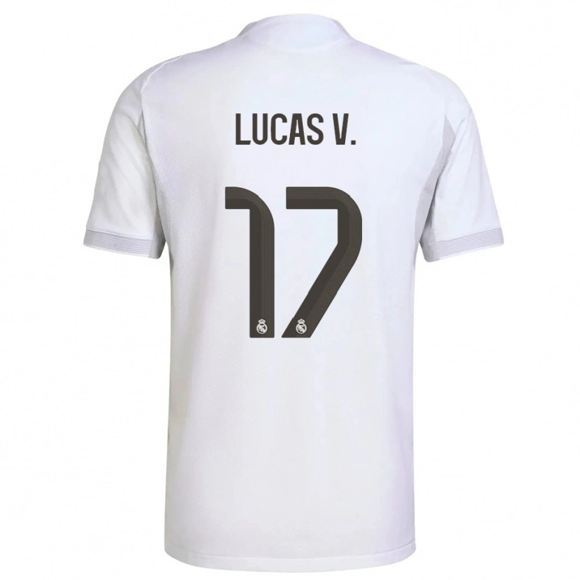 Danxen Dames Lucas Vazquez #17 Wit Geel Thuisshirt Thuistenue 2025/26 T-Shirt
