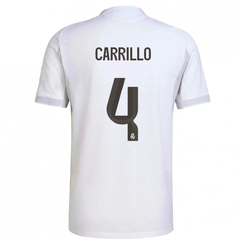 Danxen Dames Alvaro Carrillo #4 Wit Geel Thuisshirt Thuistenue 2025/26 T-Shirt