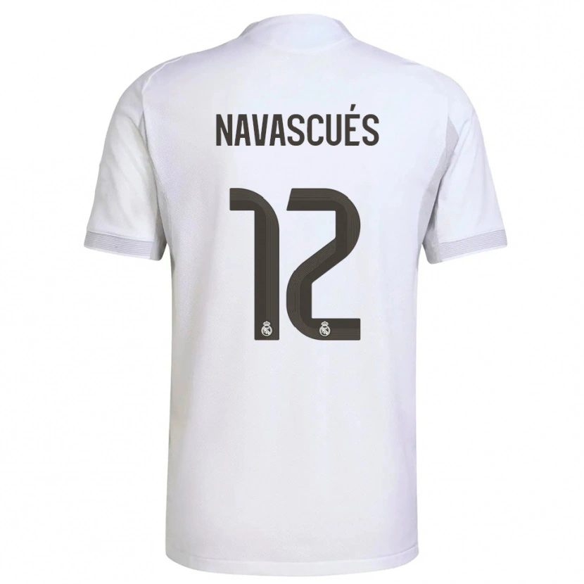 Danxen Dames Liberto Navascués #12 Wit Geel Thuisshirt Thuistenue 2025/26 T-Shirt