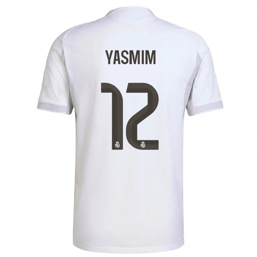 Danxen Dames Yasmim Assis Ribeiro #12 Wit Geel Thuisshirt Thuistenue 2025/26 T-Shirt